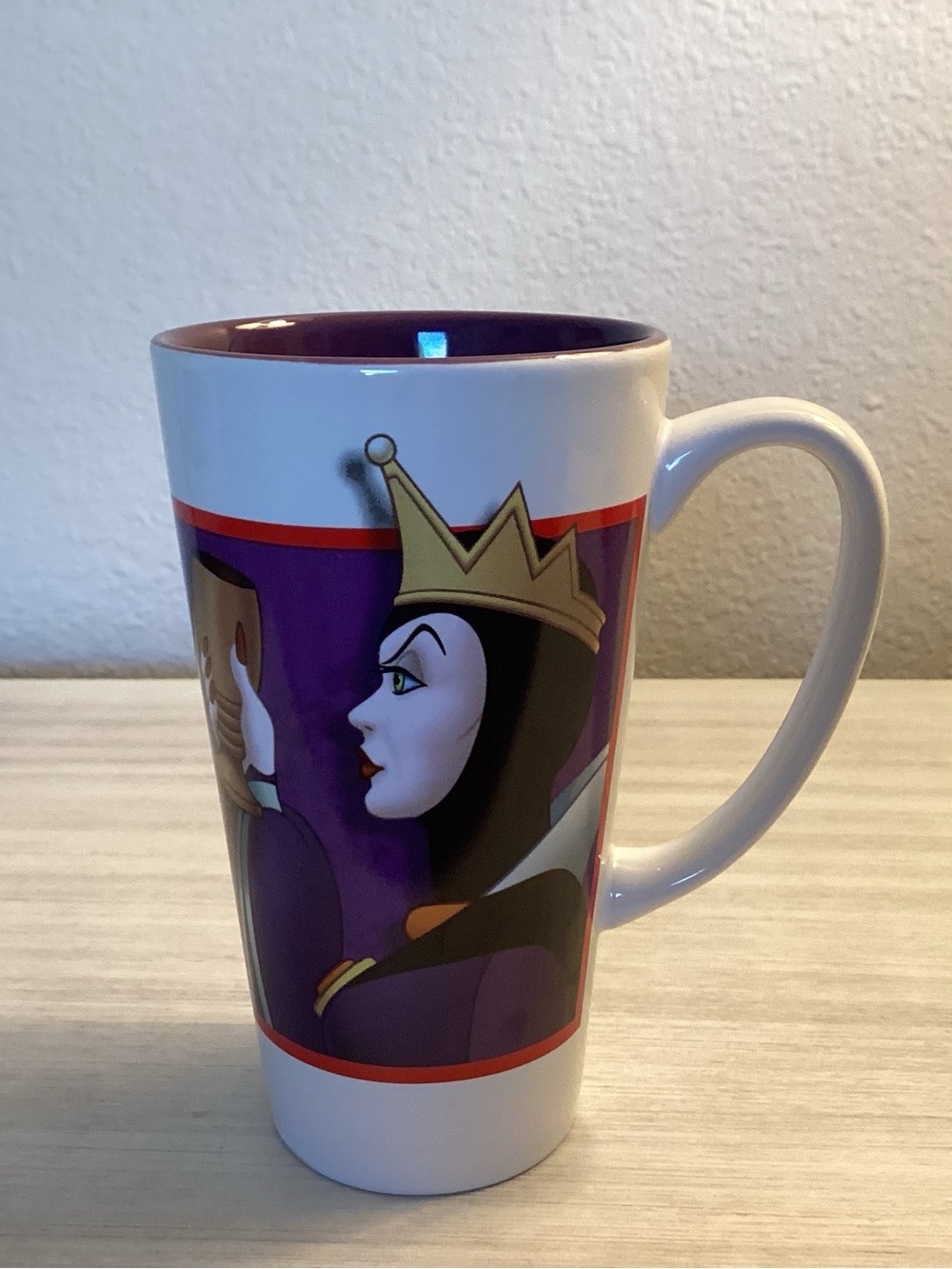 Vintage Disney Store Snow White Evil Queen Tall Latte Mug 16oz - NWT